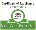 TripAdvisor Certificate of Excellence 2013 Winner, Santa Anne By the Sea