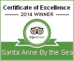 TripAdvisor Certificate of Excellence 2014 Winner, Santa Anne By the Sea